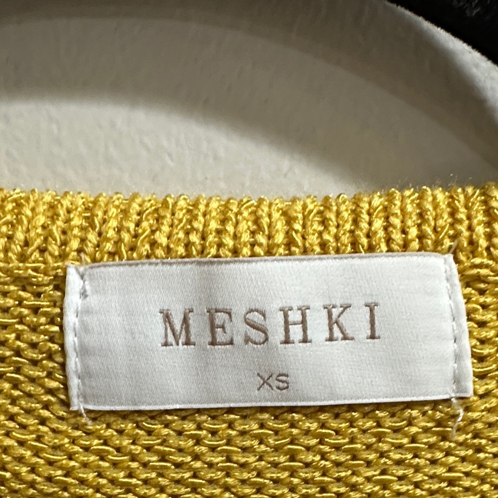 Meshki Anna Flare Sleeve Knit  Dress Yellow - Picture 2 of 16